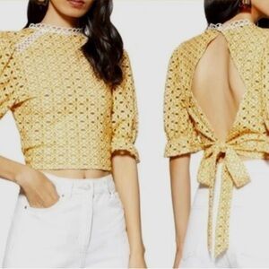 Topshop eyelet shirt